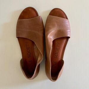 Sole Society Women's Brown Leather Sandals